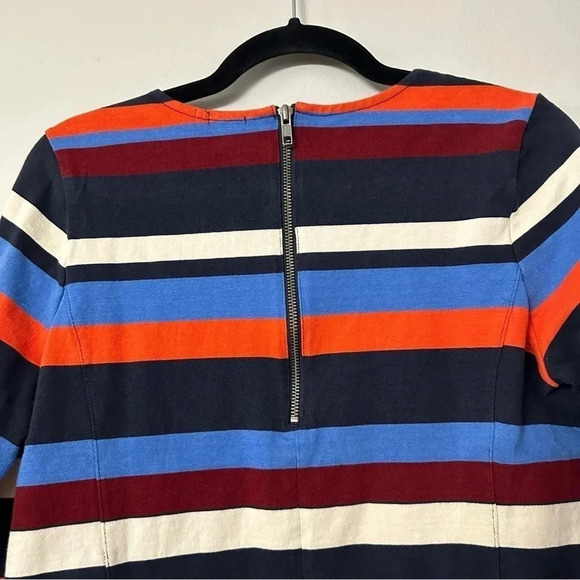 J. Crew Women's Long Sleeve Multicolor Striped Top with Zipper Back Size M GUC - Picture 6 of 7